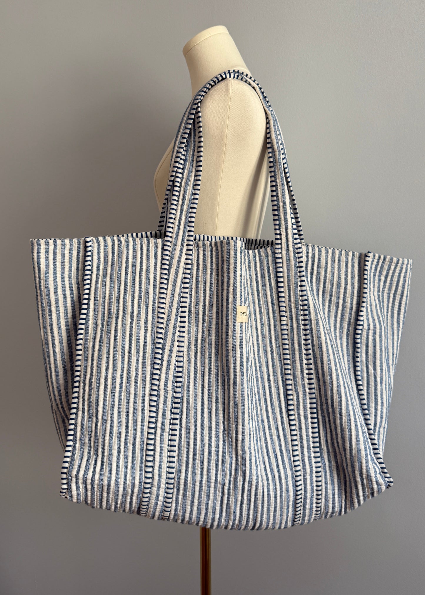 Beachbag Blau Gestreift