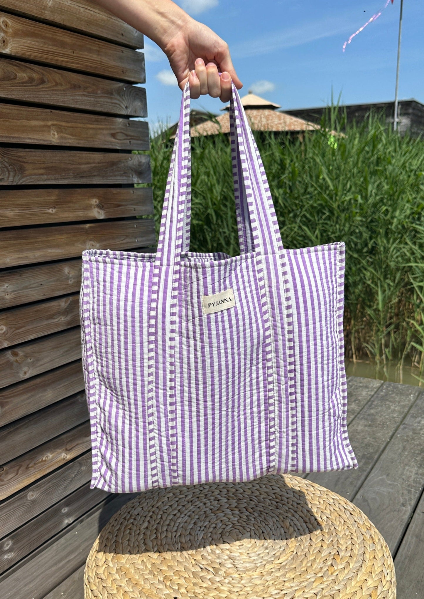 Shopper Lilac Striped