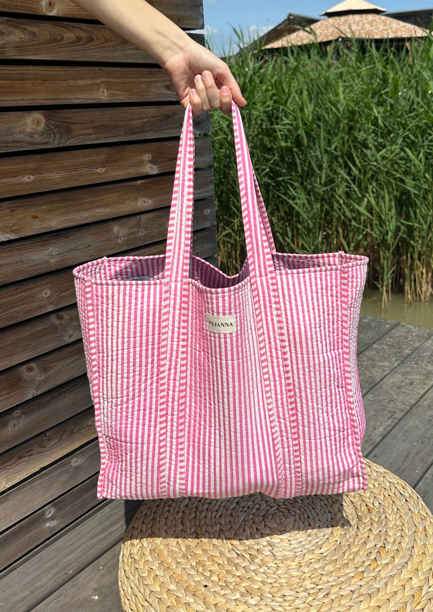 Shopper Pink Striped