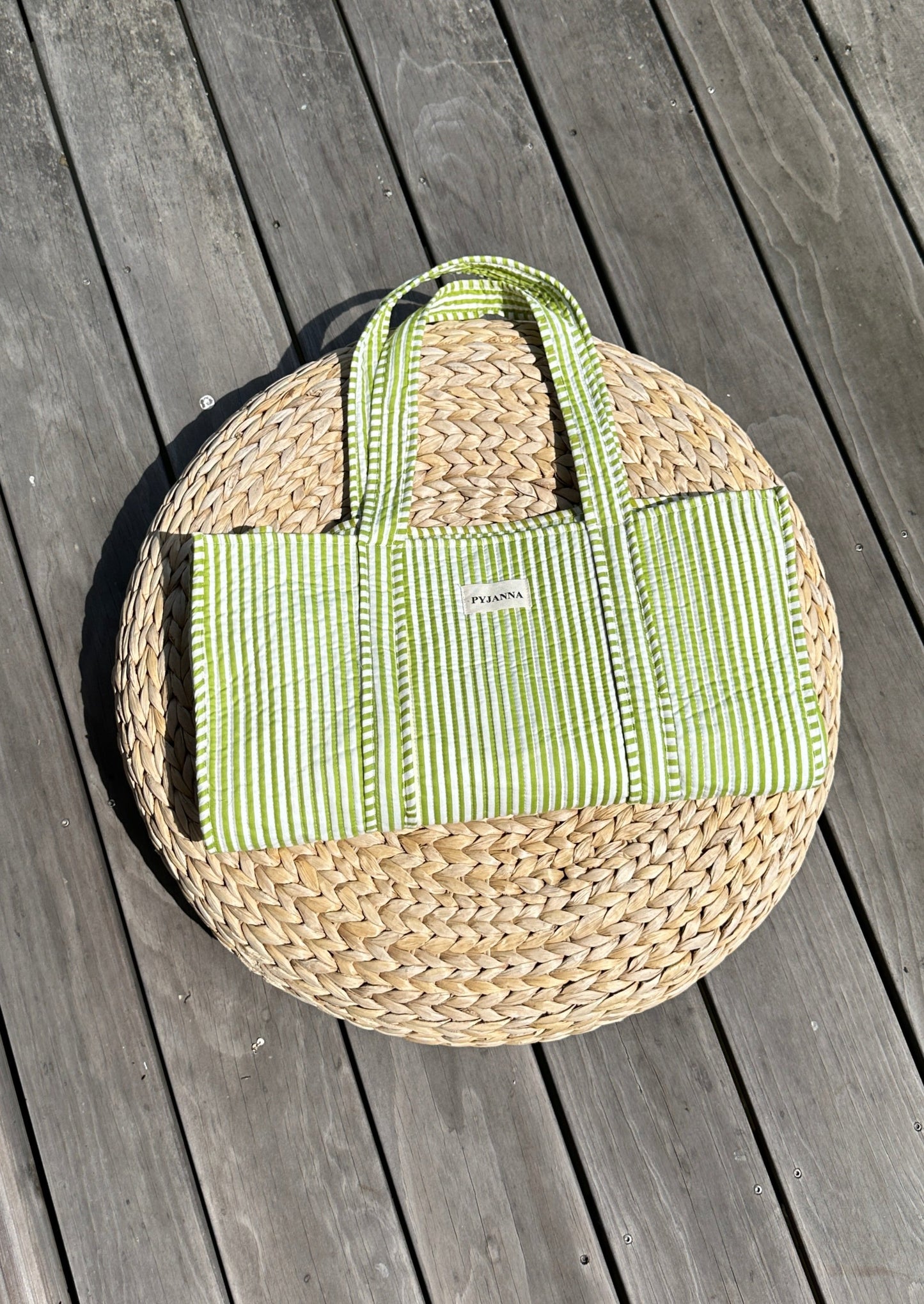 Shopper Green Striped